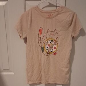 Cat & Jack Beige Cat Donut Graphic Tee